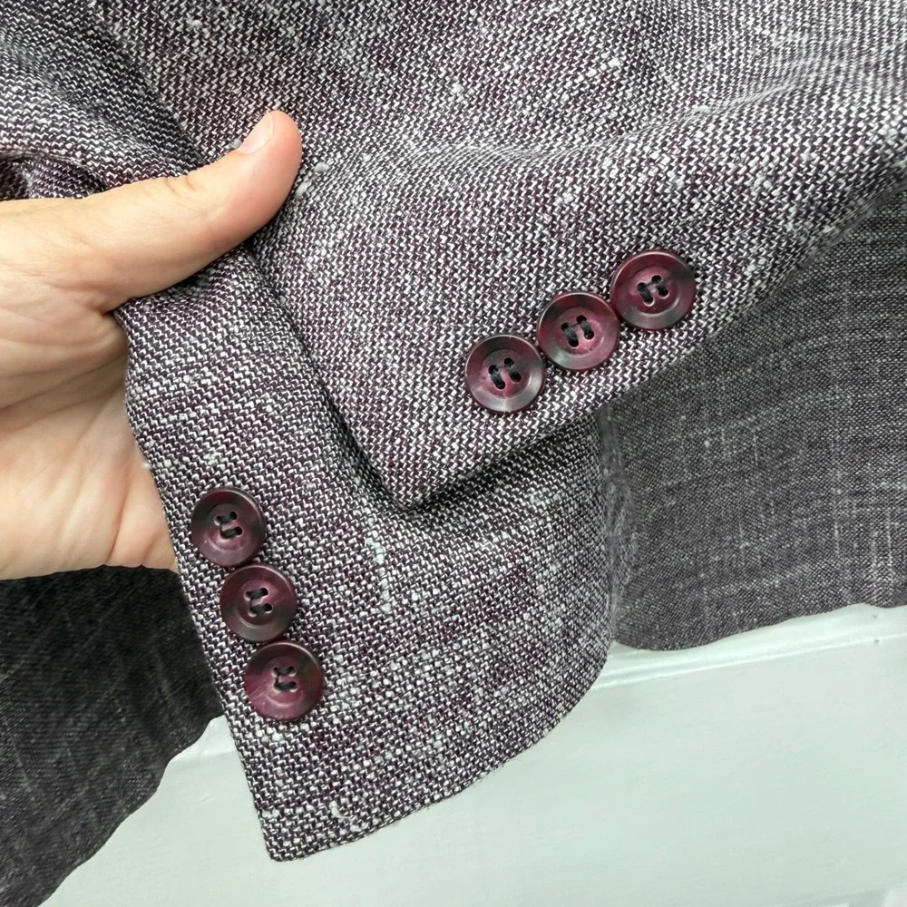 Bar WS Western Apparel Mens 44 Regular Burgundy Blazer Suit Jacket Made in USA